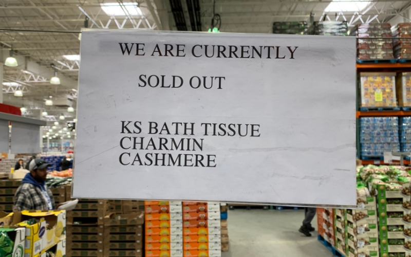 Out of toilet paper!